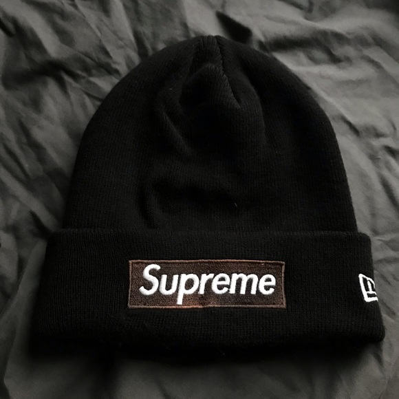 supreme black box logo beanie